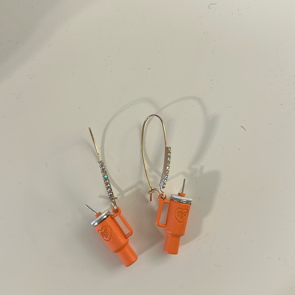 Betsey Johnson Coffee Tumbler Earrings